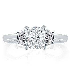 Three stone rings - Three Stone Cushion Engagement Ring, Three stone rings, Italo jewelry - Online Catalog