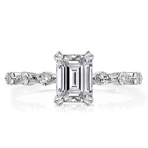 classic engagement rings - Delicate Emerald Engagement Ring, Italo jewelry - Online Catalog