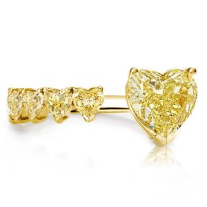 Unique rings - Heart Cut Yellow Topaz Engagement Ring, Italo jewelry - Online Catalog