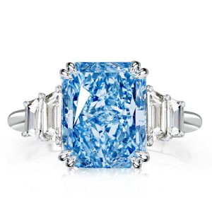 Unique engagement Rings - Italo Aquamarine Ring Three Stone Engagement Ring Affordable, Italo jewelry - Online Catalog