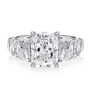 unique engagement rings - Five Stone Radiant Engagement Ring, Italo jewelry - Online Catalog