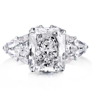 Unique rings - Radiant & Pear Cut Multi-shape Engagement Ring, Italo jewelry - Online Catalog