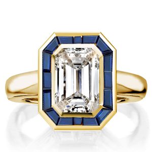 halo engagement rings - Emerald Cut Halo Solitaire Engagement Ring, Italo jewelry - Online Catalog