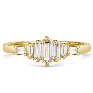 unique engagement rings - Italo Dainty Baguette Cut Unique Engagement Ring, Italo jewelry - Online Catalog
