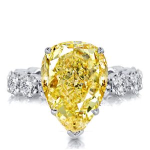 Unique rings - Yellow Topaz Pear Cut Unique Engagement Ring Promise Ring, Italo jewelry - Online Catalog