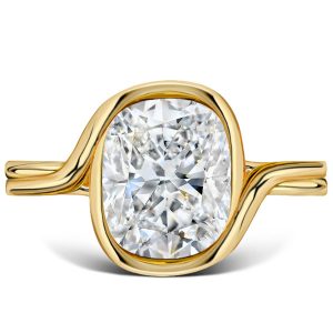 classic engagement rings - Italo White Cushion Cut Solitaire Ring Vintage Engagement Ring, Italo jewelry - Online Catalog