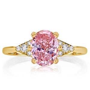 classic engagement rings - Italo Pink Sapphire Oval Cut Engagement Ring For Women Pink Ring, Italo jewelry - Online Catalog