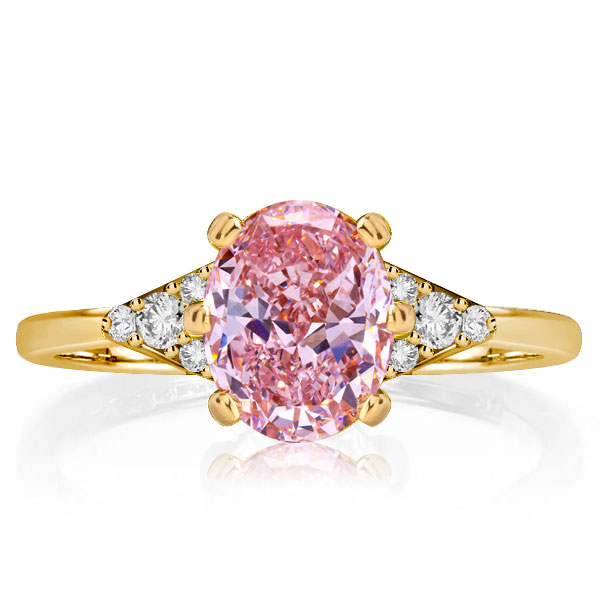 classic engagement rings - Italo Pink Sapphire Oval Cut Engagement Ring For Women Pink Ring, Italo jewelry - Online Catalog