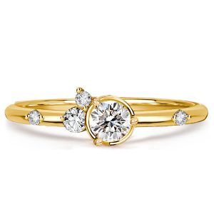classic engagement rings - Italo White Sapphire Bezel Set Engagement Ring Flurry Ring, Italo jewelry - Online Catalog