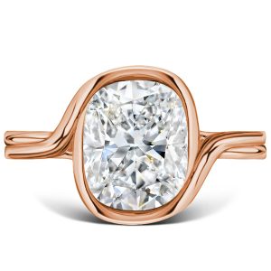 classic engagement rings - Italo Rose Gold Cushion Solitaire Ring Vintage Engagement Ring, Italo jewelry - Online Catalog