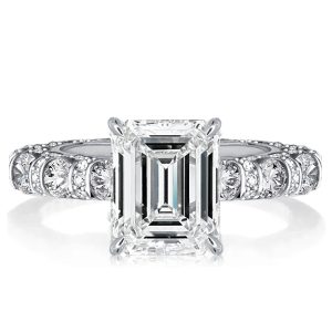 unique engagement rings - Italo Eternity Emerald Cut Solitaire Engagement Ring, Italo jewelry - Online Catalog