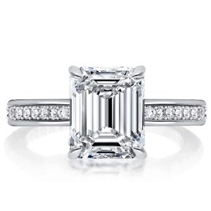 Classic engagement Rings - Italo Classic Emerald Cut Solitaire Engagement Ring, Italo jewelry - Online Catalog