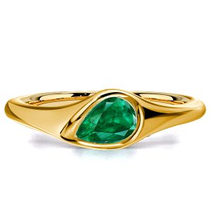 Classic rings - Italo Emerald Pear Cut Solitaire Ring For Women Classic, Apparel & Accessories, Italo jewelry - Online Catalog