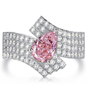 unique engagement rings - Italo Pear Cut Pink Ring Unique Engagement Ring, Italo jewelry - Online Catalog
