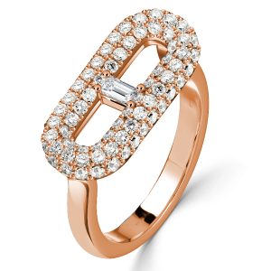 unique engagement rings - Italo Unique Micro Pave Setting Baguette Cut Engagement Ring For Women, Italo jewelry - Online Catalog
