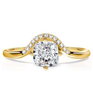 Classic engagement Rings - Italo Crown Ring Cushion Cut Engagement Ring For Women, Italo jewelry - Online Catalog