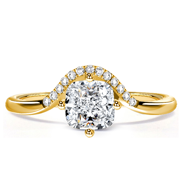 Classic engagement Rings - Italo Crown Ring Cushion Cut Engagement Ring For Women, Italo jewelry - Online Catalog