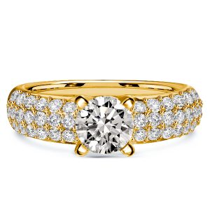 Classic rings - Italo Pave Setting Round Cut Engagement Ring Promise Ring, Apparel & Accessories, Italo jewelry - Online Catalog