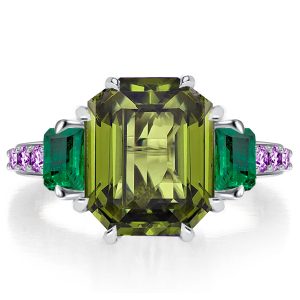 Unique engagement Rings - Unique 3 Stone Prtidot Engagement Ring Wedding Rings For Women, Italo jewelry - Online Catalog