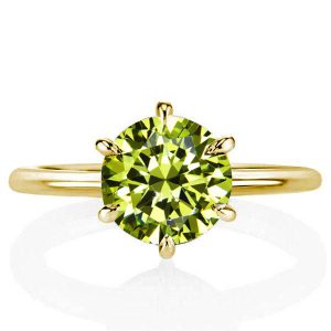 Classic rings - Italo Hidden Halo Peridot Wedding Rings For Women, Apparel & Accessories, Italo jewelry - Online Catalog