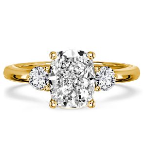 classic engagement rings - Italo Three Stone Cushion Cut Engagement Rings, Italo jewelry - Online Catalog