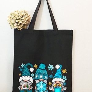 Christmas Gnome Graphic Shopping Tote Bag, Bags, Lilicloth.com