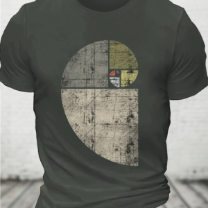 Distressed Fibonacci Cotton T-Shirt, T-shirts, Lilicloth.com
