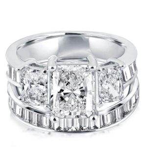 bridal sets - Three Stone Bridal Set (7.01 CT. TW.), Italo jewelry - Online Catalog