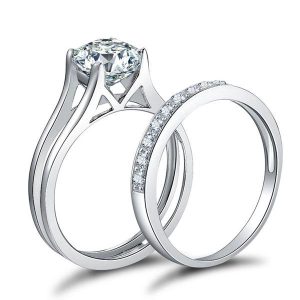 bridal sets - Interchangeable Cathedral Round Bridal Set, Italo jewelry - Online Catalog