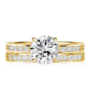 Bridal sets rings - Classic Milgrain Yellow Gold Bridal Set, Italo jewelry - Online Catalog