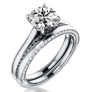 Bridal sets rings - Italo Solitaire Engagement Rings Sets In Sterling Silver, Italo jewelry - Online Catalog