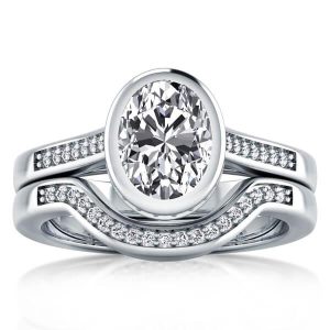 Bridal sets rings - Bezel Vase Set Design Bridal Set (2.68 CT. TW.), Italo jewelry - Online Catalog