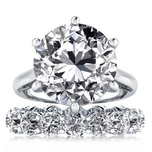Bridal sets rings - Classic Eternity Solitaire Bridal Set, Italo jewelry - Online Catalog
