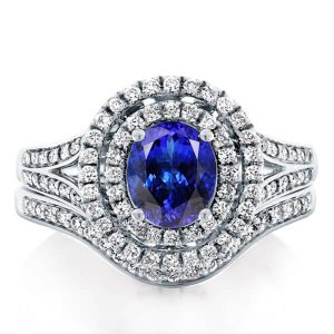 Bridal sets rings - Double Halo Split Shank Bridal Set(3.46 CT. TW.), Italo jewelry - Online Catalog