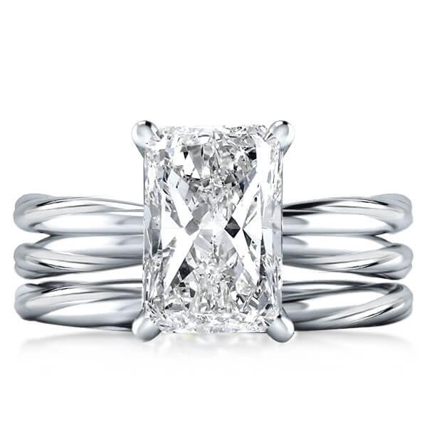 Bridal sets rings - Twist Rope Design Bridal Set (4.00 CT. TW.), Italo jewelry - Online Catalog