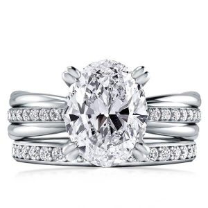 Bridal sets rings - Twist Double Prong Bridal Set (4.41 CT. TW.), Italo jewelry - Online Catalog