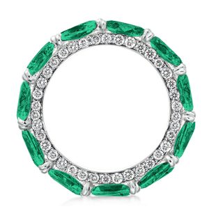 Eternity band - Eternity Pear Cut Green Wedding Band, Apparel & Accessories, Italo jewelry - Online Catalog