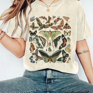 Vintage Butterfly & Moth Vintage Distressed Shirt, T-shirts, Lilicloth.com