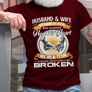 Husband And Wife Heart To Heart Cotton Short Sleeve Short Sleeve T-Shirt, T-shirts, Lilicloth.com