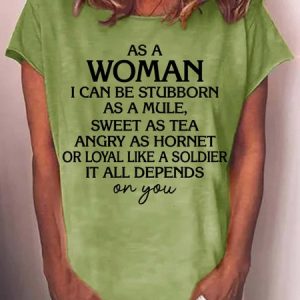Womens Funny Letters T-Shirt, T-shirts, Lilicloth.com