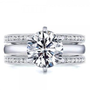 3pc wedding sets rings - Italo Classic Solitaire Created White Sapphire 3PC Wedding Set, Italo jewelry - Online Catalog
