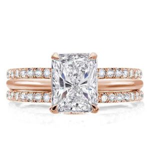 3pc wedding sets rings - Italo Classic Radiant Created White Sapphire 3PC Wedding Set, Italo jewelry - Online Catalog