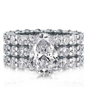 3pc wedding sets - Italo Classic Eternity Created White Sapphire 3PC Wedding Set, Italo jewelry - Online Catalog