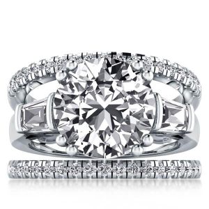3pc wedding sets rings - Classic Solitaire 3PC Wedding Set (6.44 CT. TW.), Italo jewelry - Online Catalog