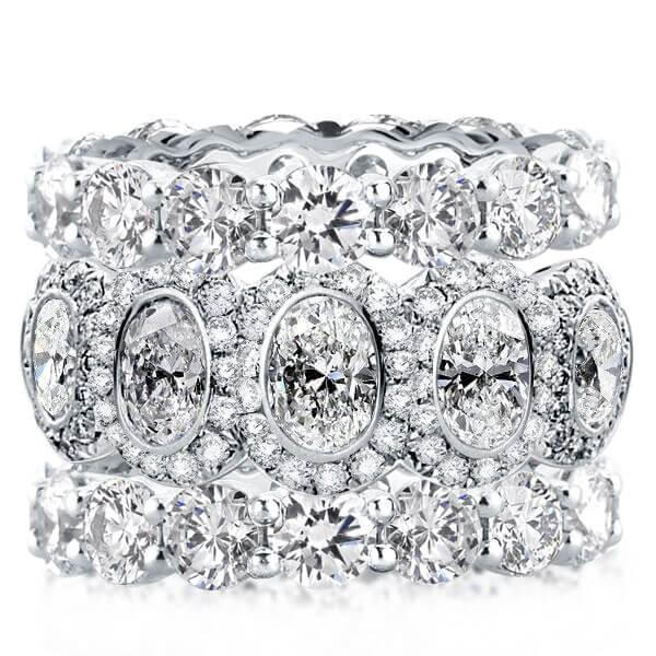 3pc wedding sets - Triple Row Stackable Band Set (18.00 CT. TW.), Italo jewelry - Online Catalog
