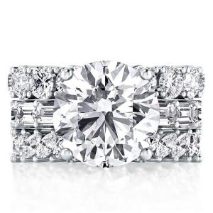 3pc wedding sets - Eternity Created White Sapphire 3PC Wedding Set (13.10 CT. TW.), Italo jewelry - Online Catalog