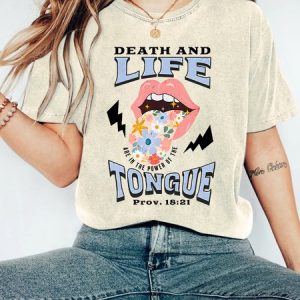 Death And Life Tongue Christian Vintage Distressed Shirt, T-shirts, Lilicloth.com