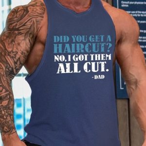 Funny Father's Day Gift Crew Neck Top, Tank Tops, Lilicloth.com