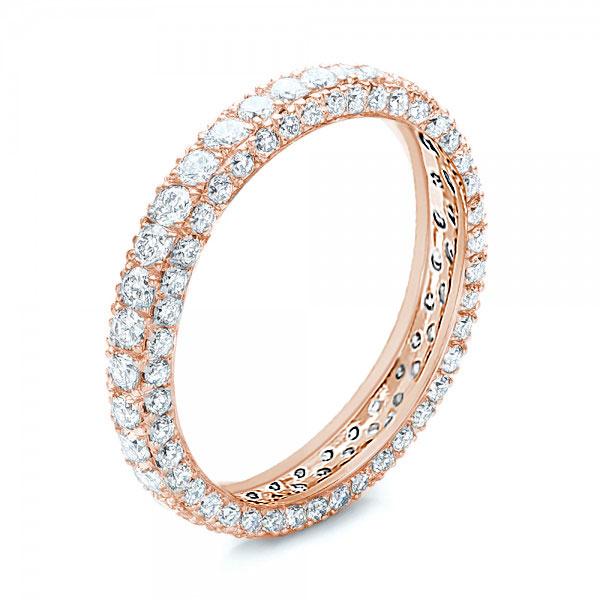 Eternity band - Italo Rose Gold Eternity Created White Sapphire Wedding Band, Apparel & Accessories, Italo jewelry - Online Catalog