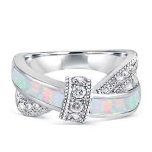 anniversary band - Italo Knot Ring Opal Ring Unique Wedding Band For Women, Italo jewelry - Online Catalog
